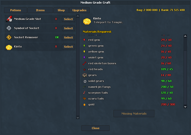 Medium Grade Craft in-game